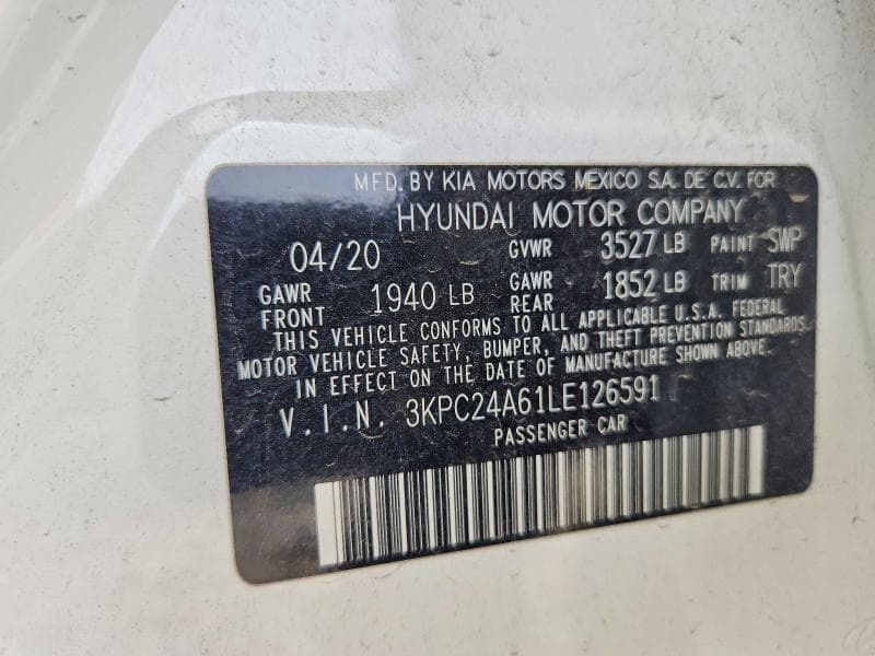 2020 HYUNDAI ACCENT SE 12