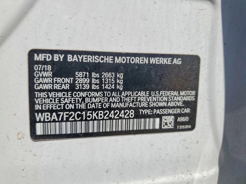 2019 BMW ALPINA B7 12