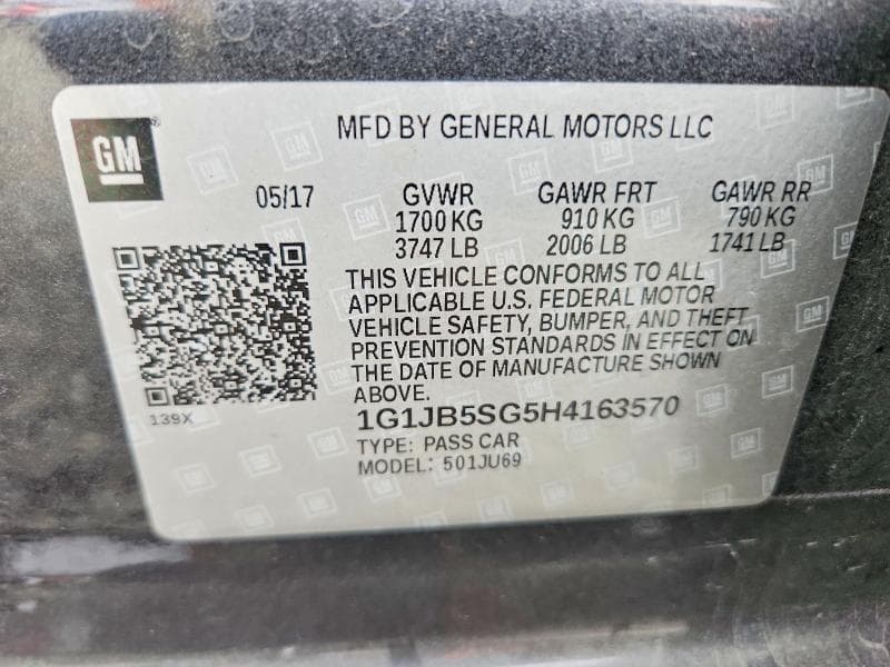 2017 CHEVROLET SONIC LS 12