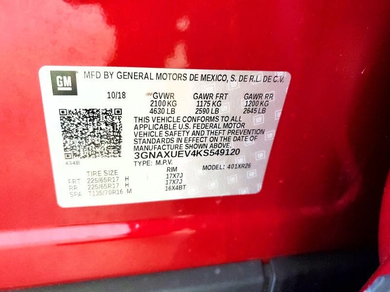 2019 CHEVROLET EQUINOX LT 13
