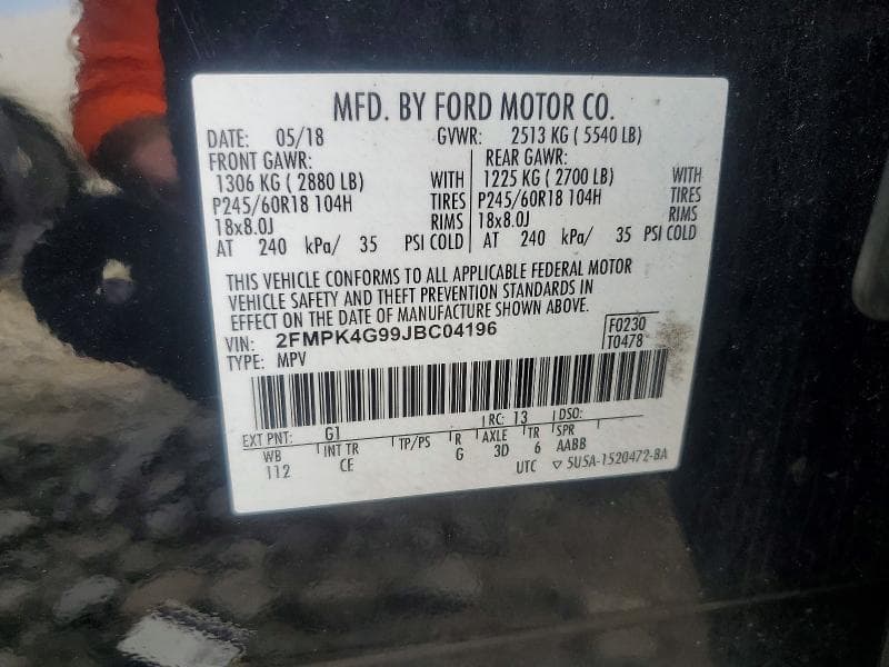 2018 FORD EDGE SE 13