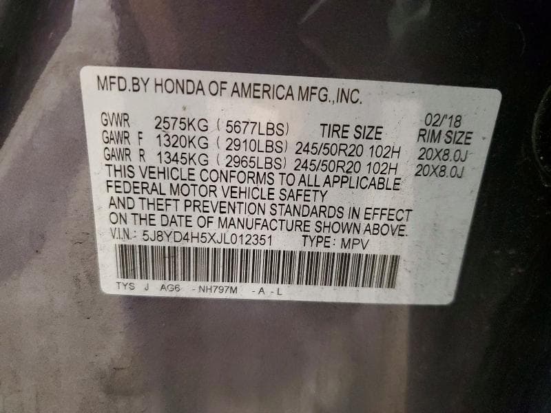 2018 ACURA MDX TECHNOLOGY 13