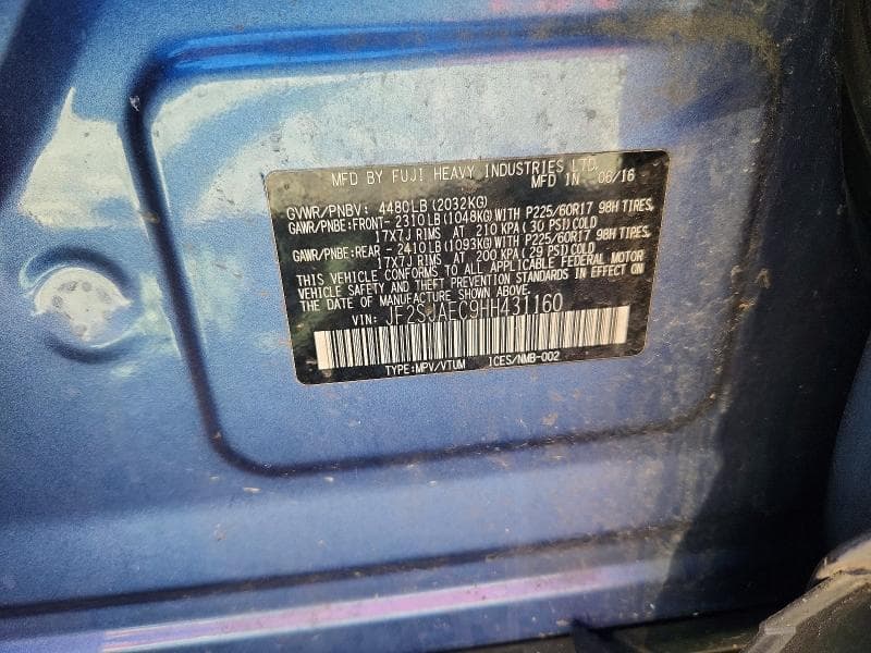 2017 SUBARU FORESTER 2.5I PREMIUM 14