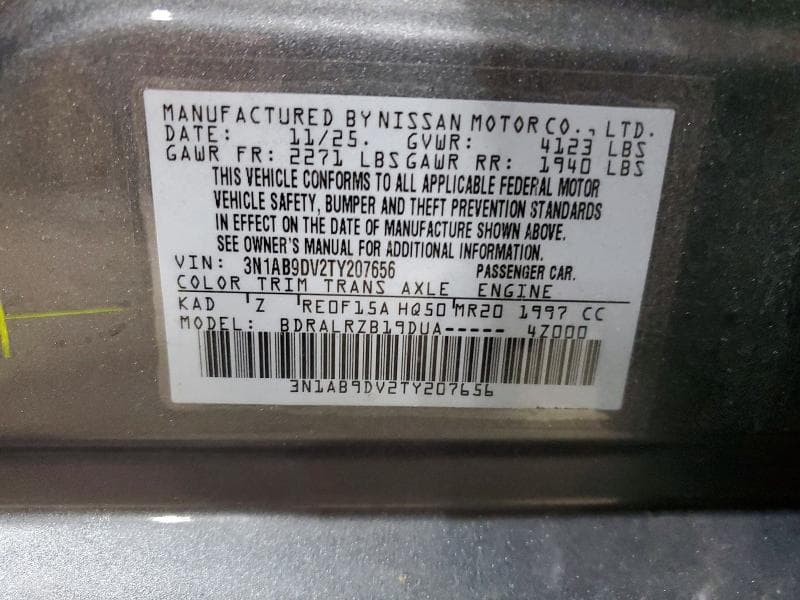 2026 NISSAN SENTRA SR 12