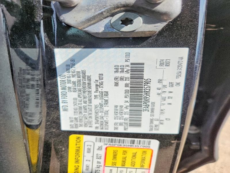 2017 FORD FUSION TITANIUM 12