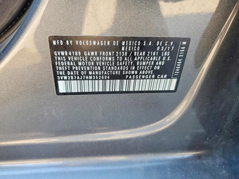 2017 VOLKSWAGEN JETTA S 12
