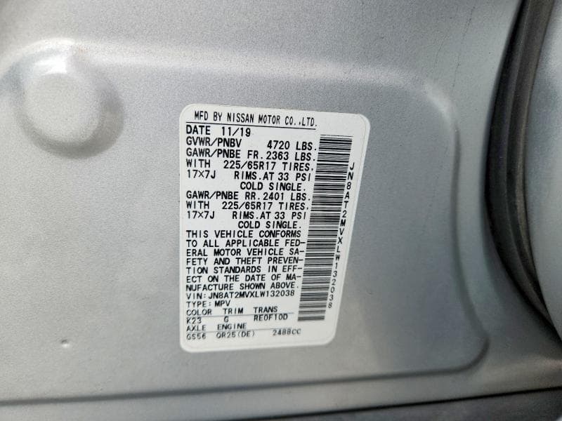 2020 NISSAN ROGUE SV 13