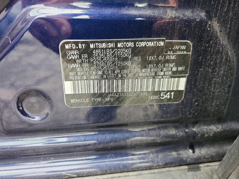 2018 MITSUBISHI OUTLANDER SE 12