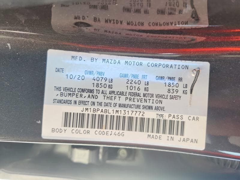 2021 MAZDA 3 SELECT 12