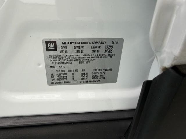 2019 CHEVROLET TRAX 1LT 10
