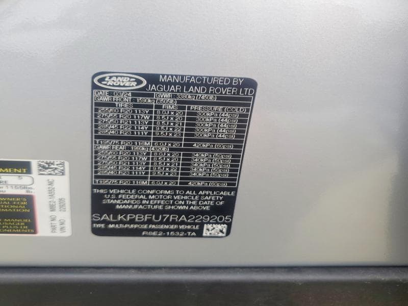 2024 LAND ROVER RANGE ROVER SE 12
