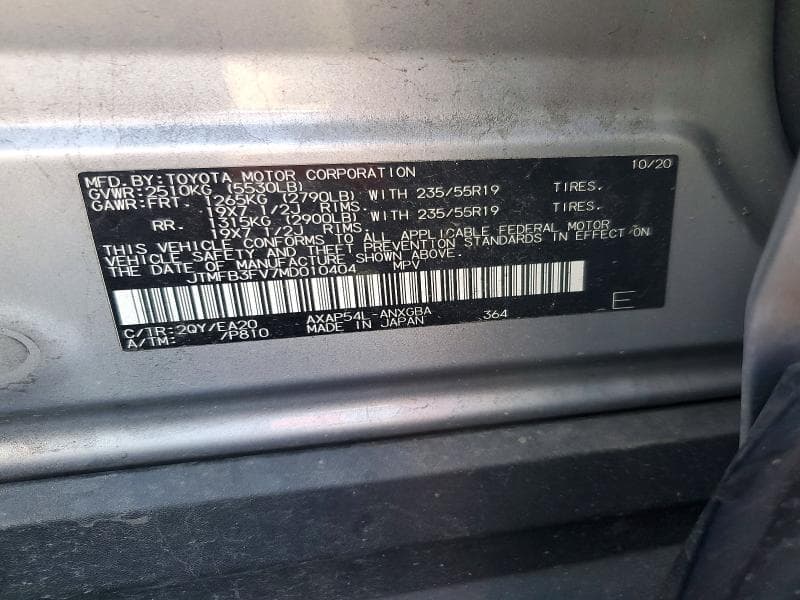 2021 TOYOTA RAV4 PRIME XSE 14