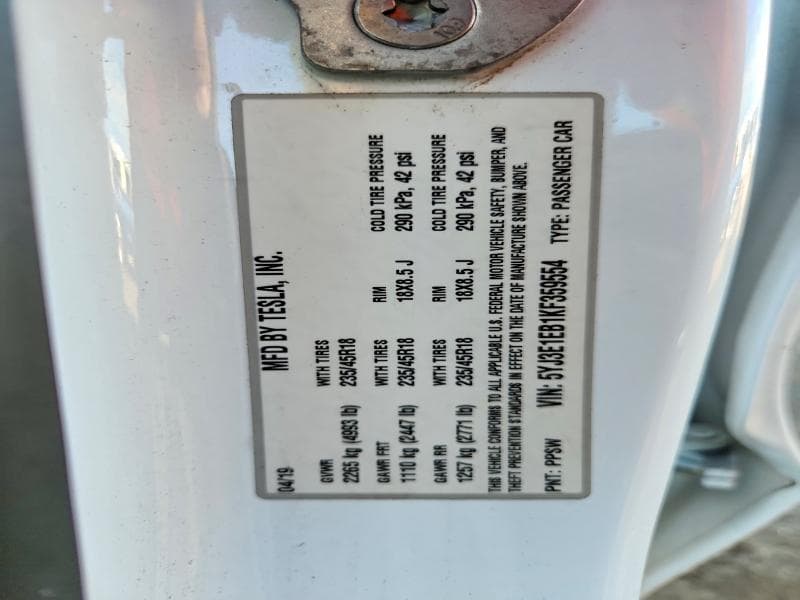 2019 TESLA MODEL 3 12