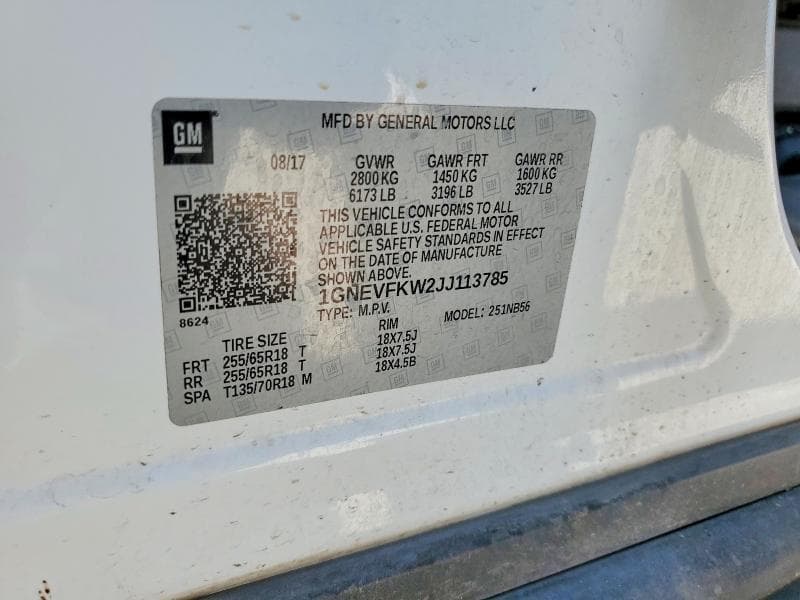 2018 CHEVROLET TRAVERSE LS 13