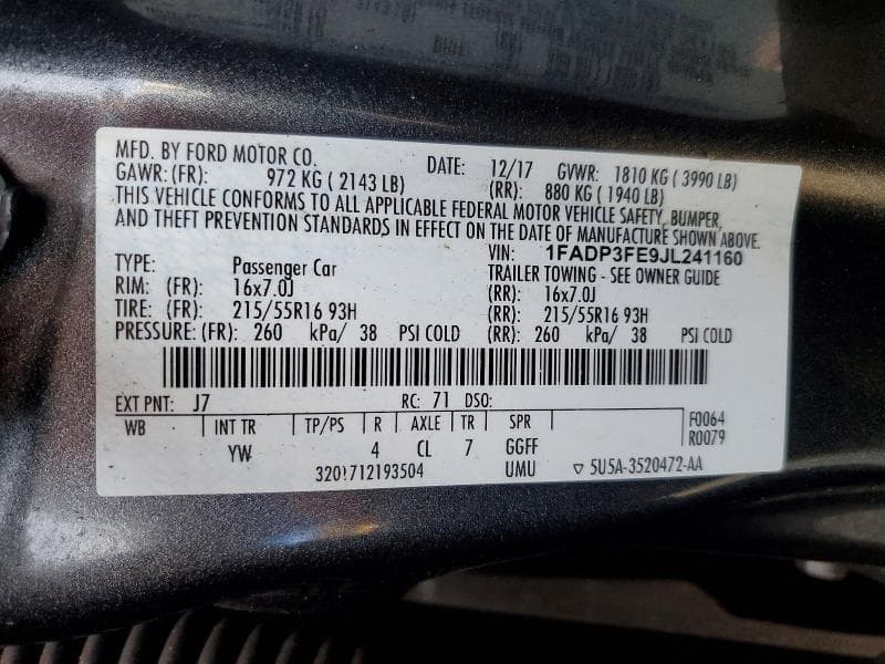 2018 FORD FOCUS SE 12