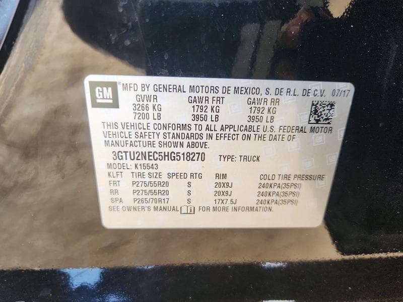 2017 GMC SIERRA K1500 SLT 12