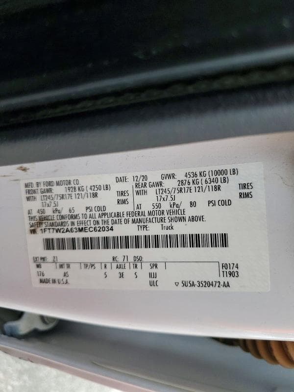 2021 FORD F250 SUPER DUTY 12