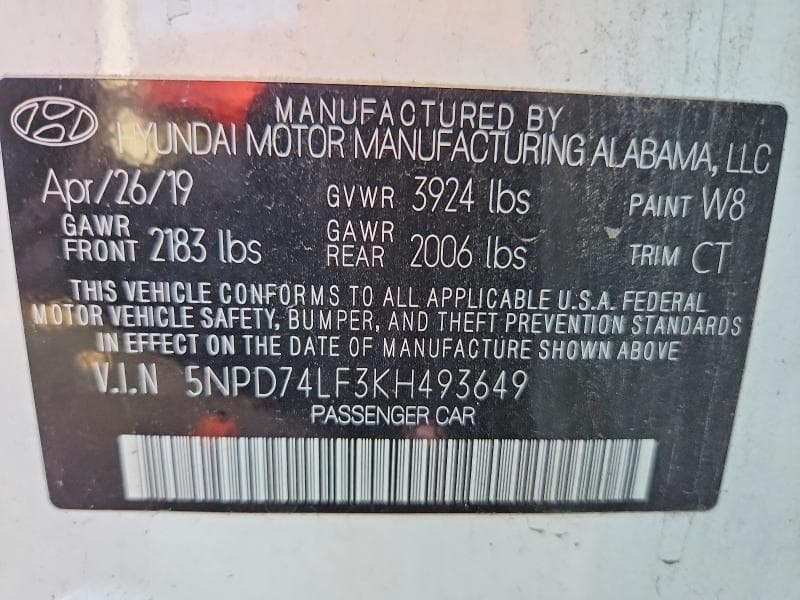 2019 HYUNDAI ELANTRA SE 12