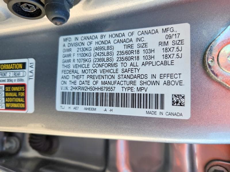 2017 HONDA CR-V EX 12