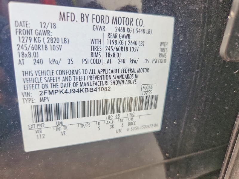 2019 FORD EDGE SEL 13