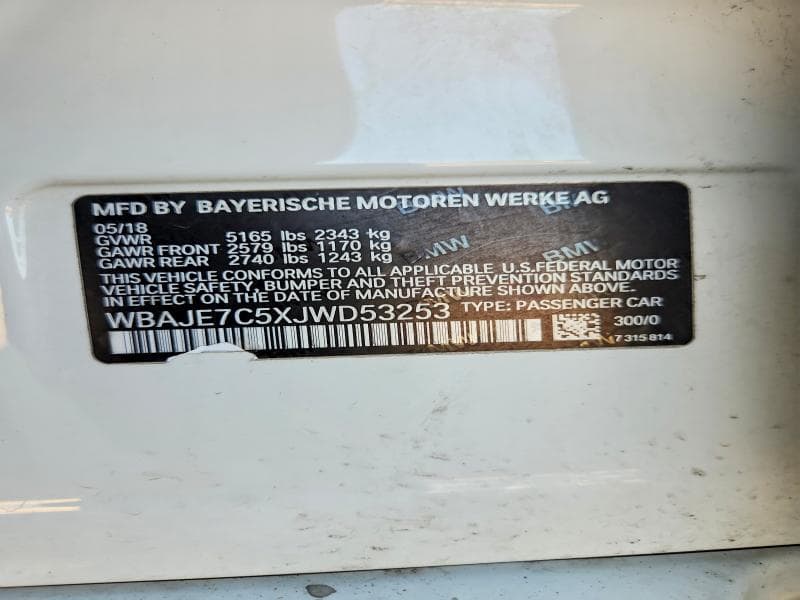 2018 BMW 540 XI 12