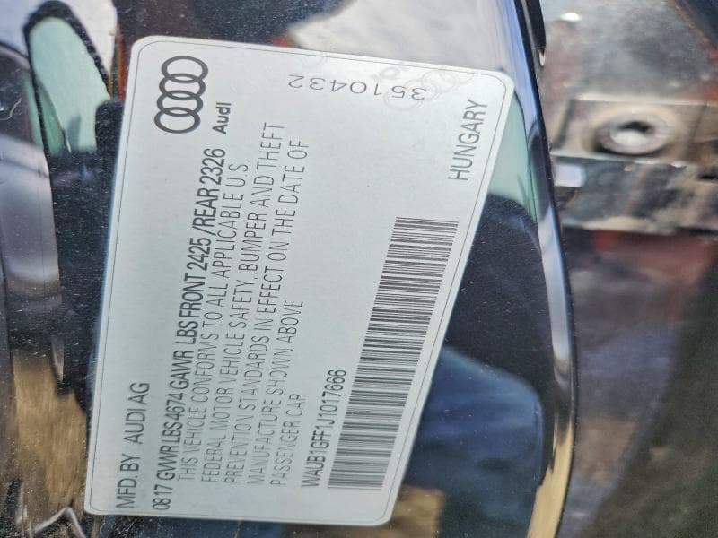 2018 AUDI S3 PREMIUM PLUS 12