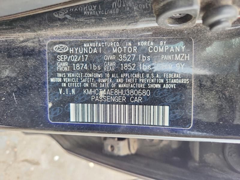 2017 HYUNDAI ACCENT SE 12