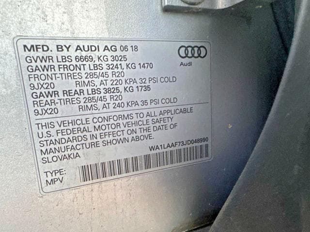 2018 AUDI Q7 PREMIUM PLUS 10