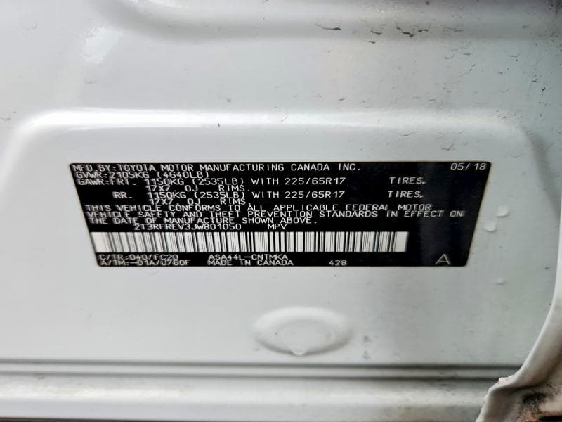 2018 TOYOTA RAV4 XLE 13