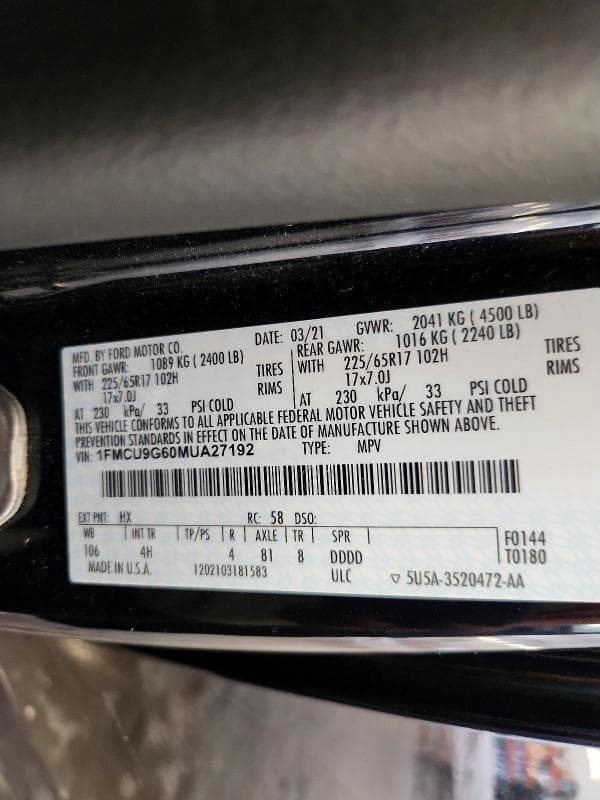 2021 FORD ESCAPE SE 13