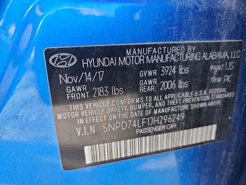2018 HYUNDAI ELANTRA SE 12