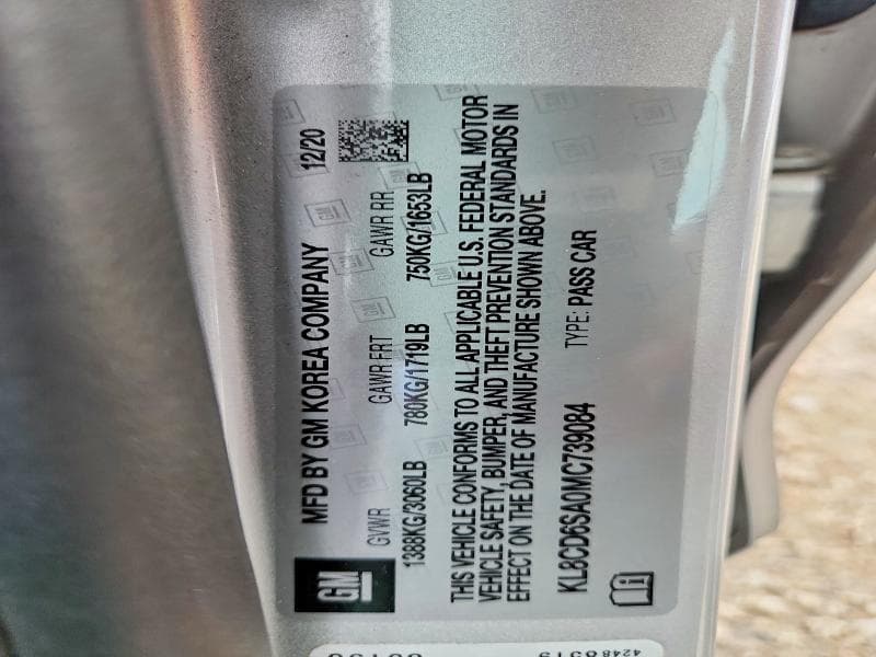 2021 CHEVROLET SPARK 1LT 12