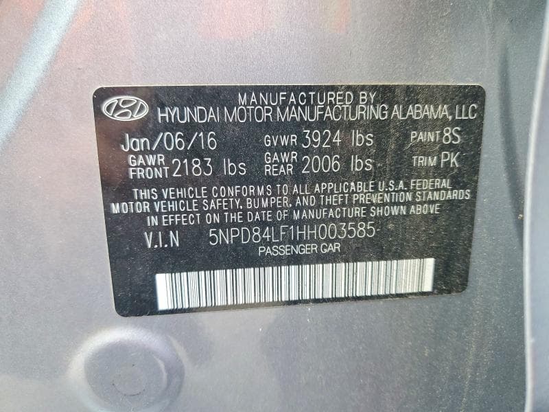 2017 HYUNDAI ELANTRA SE 12