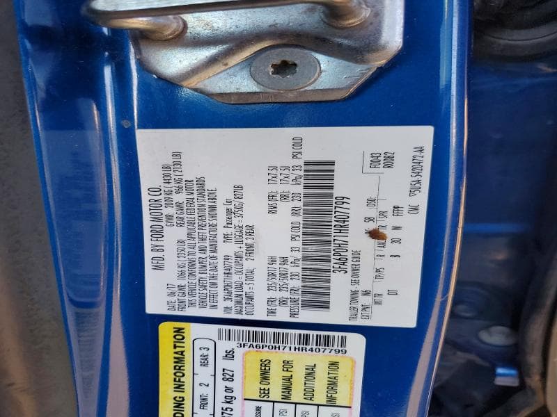 2017 FORD FUSION SE 12