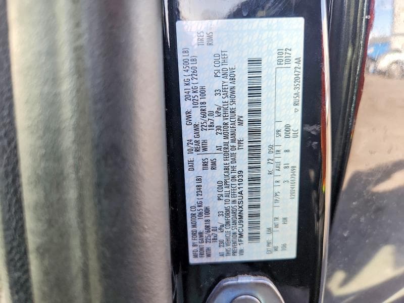 2025 FORD ESCAPE ST LINE 12