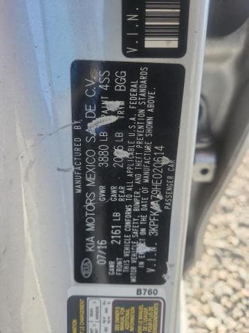 2017 KIA FORTE LX 12