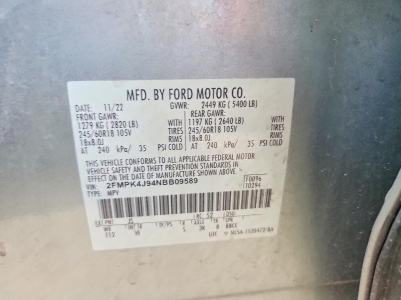 2022 FORD EDGE SEL 12