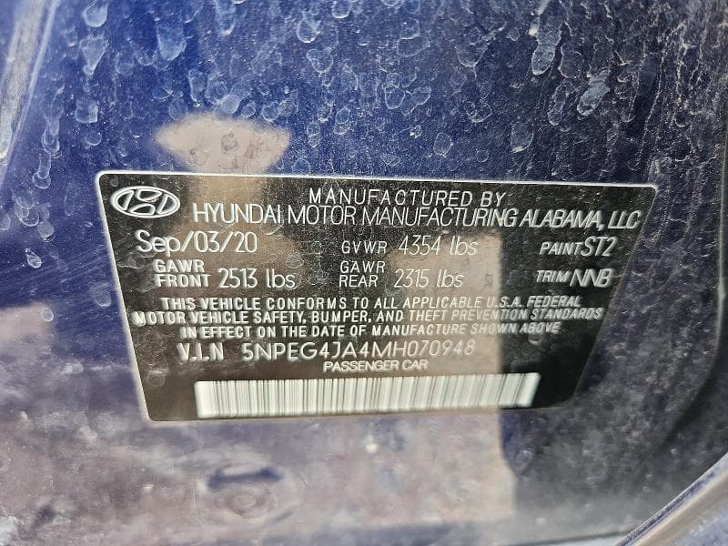 2021 HYUNDAI SONATA SE 12