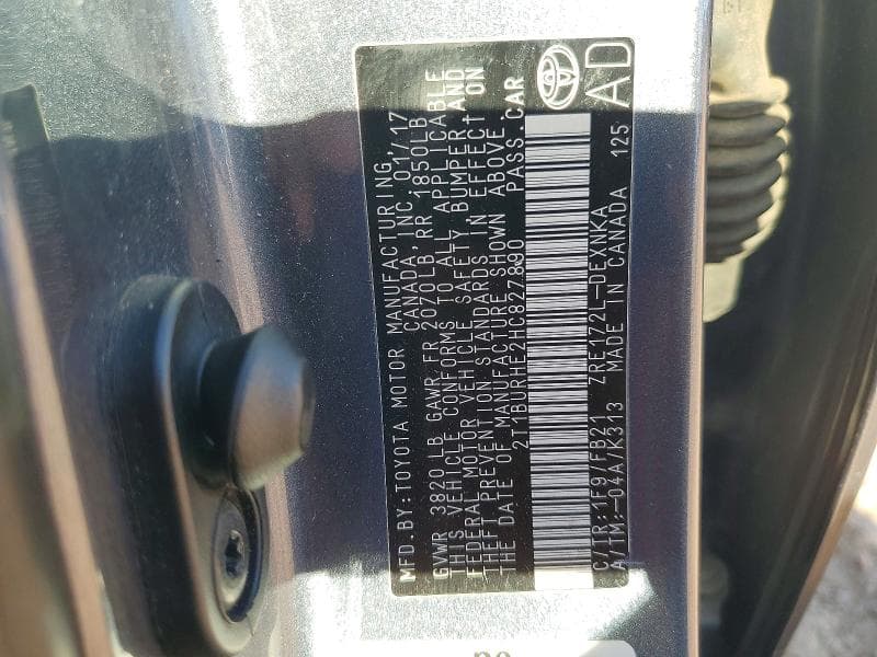 2017 TOYOTA COROLLA 12