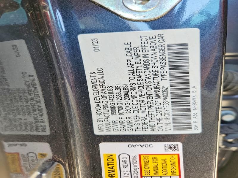 2023 HONDA ACCORD EX 12