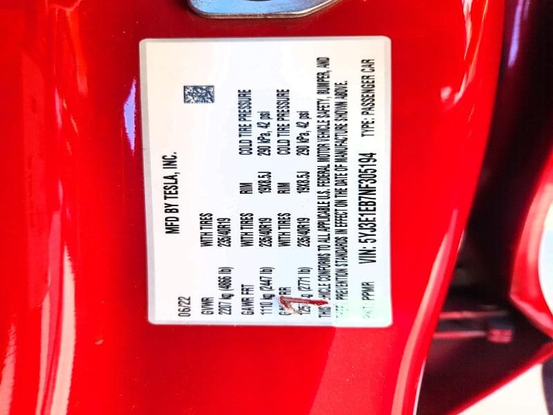 2022 TESLA MODEL 3 12
