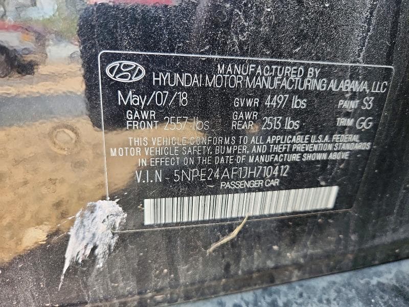 2018 HYUNDAI SONATA SE 12