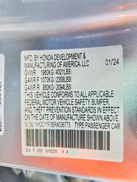 2024 HONDA ACCORD EX 13
