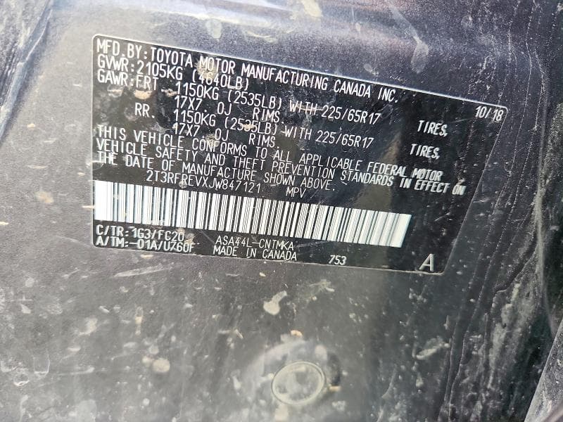 2018 TOYOTA RAV4 XLE 13