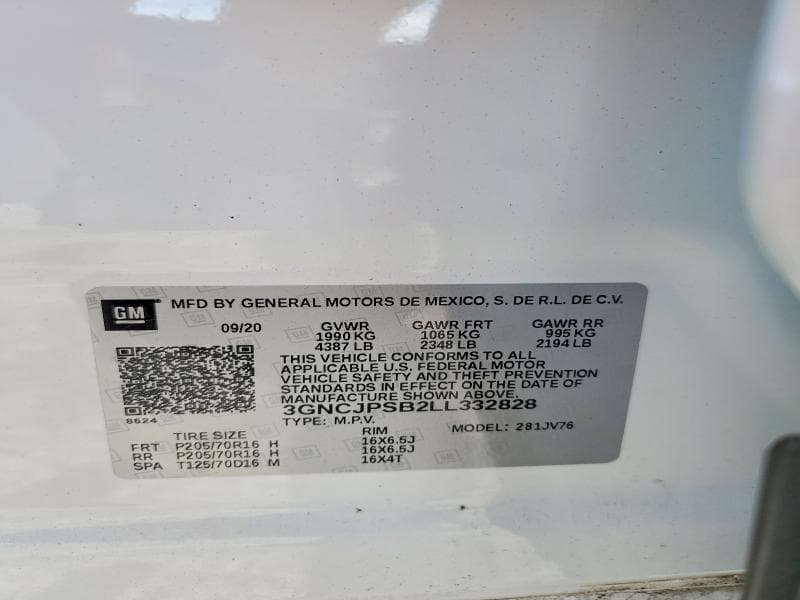 2020 CHEVROLET TRAX 1LT 13