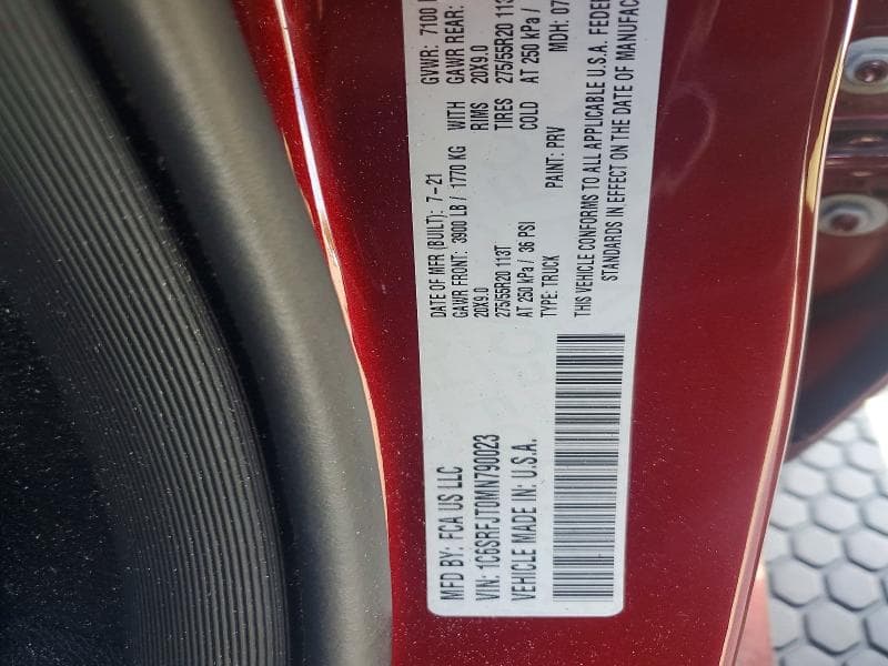 2021 RAM 1500 LARAMIE 12