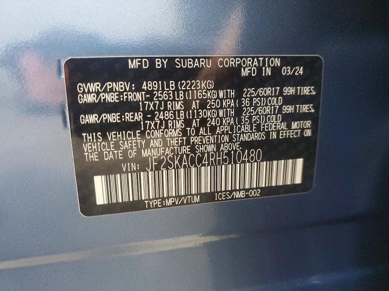 2024 SUBARU FORESTER PREMIUM 13