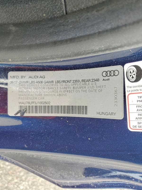 2018 AUDI A3 PREMIUM 12
