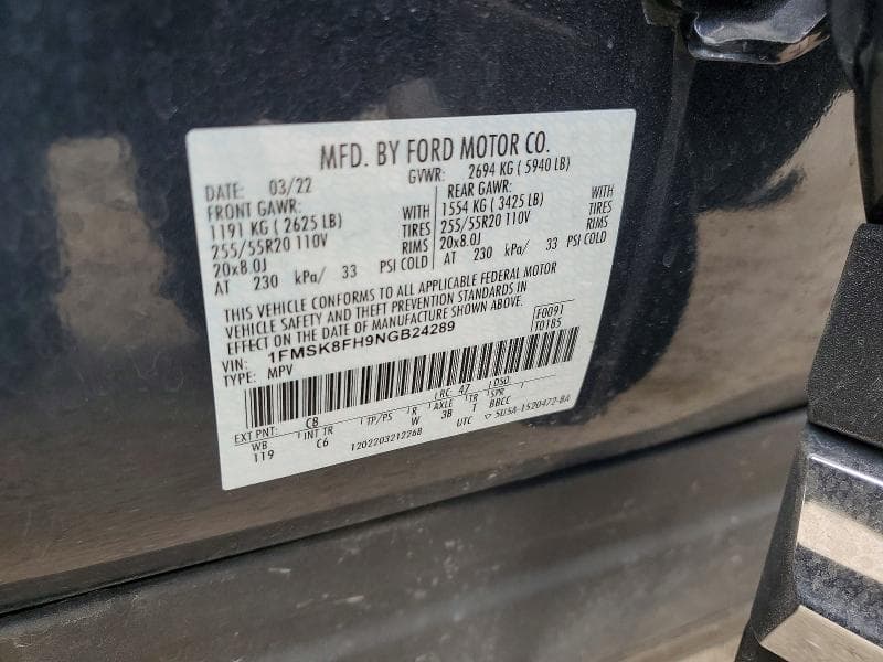 2022 FORD EXPLORER LIMITED 13