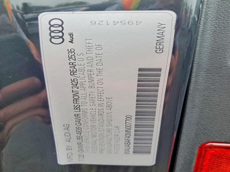 2021 AUDI A4 PREMIUM 40 12